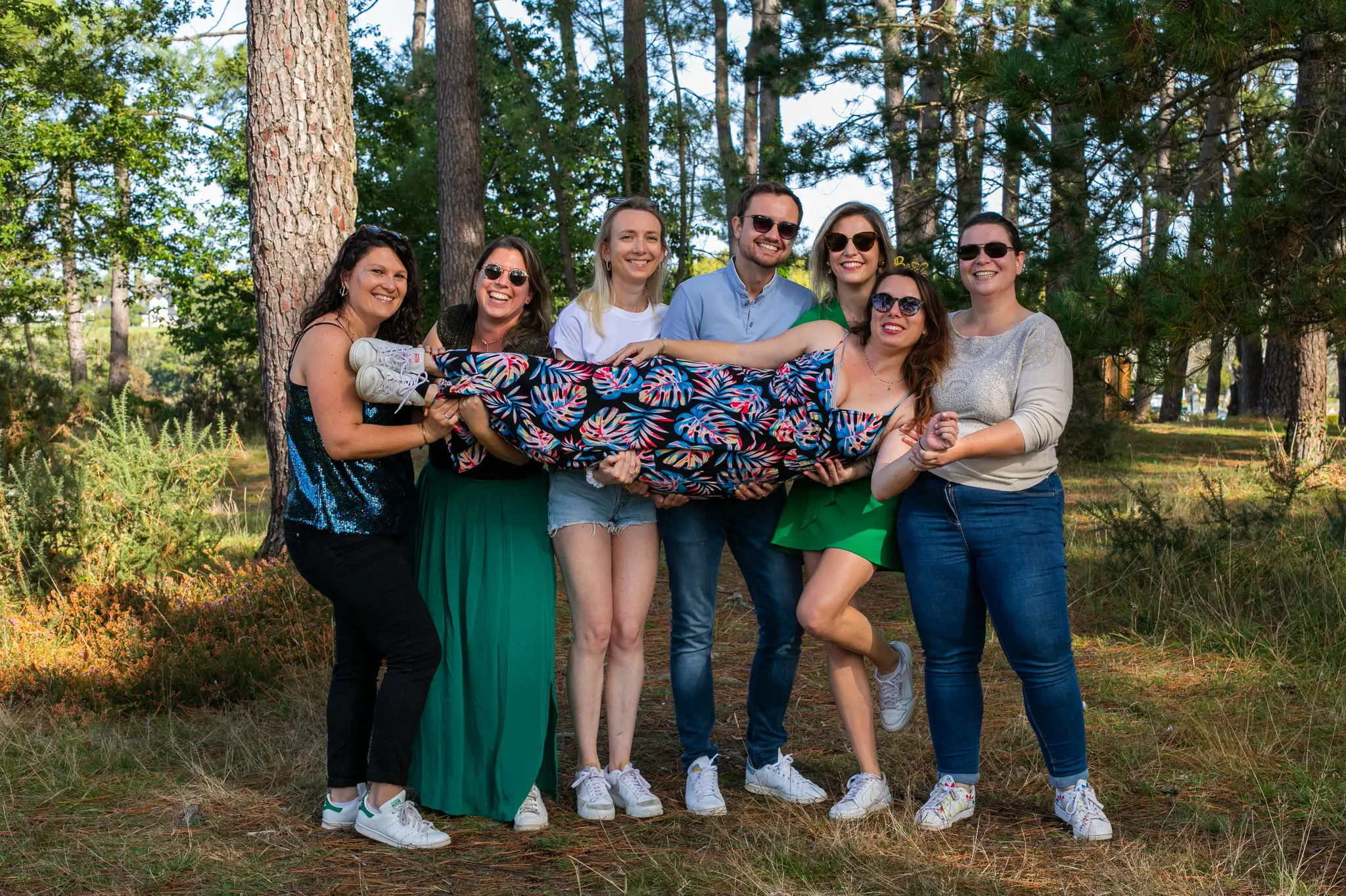 Séance photo dans un bois